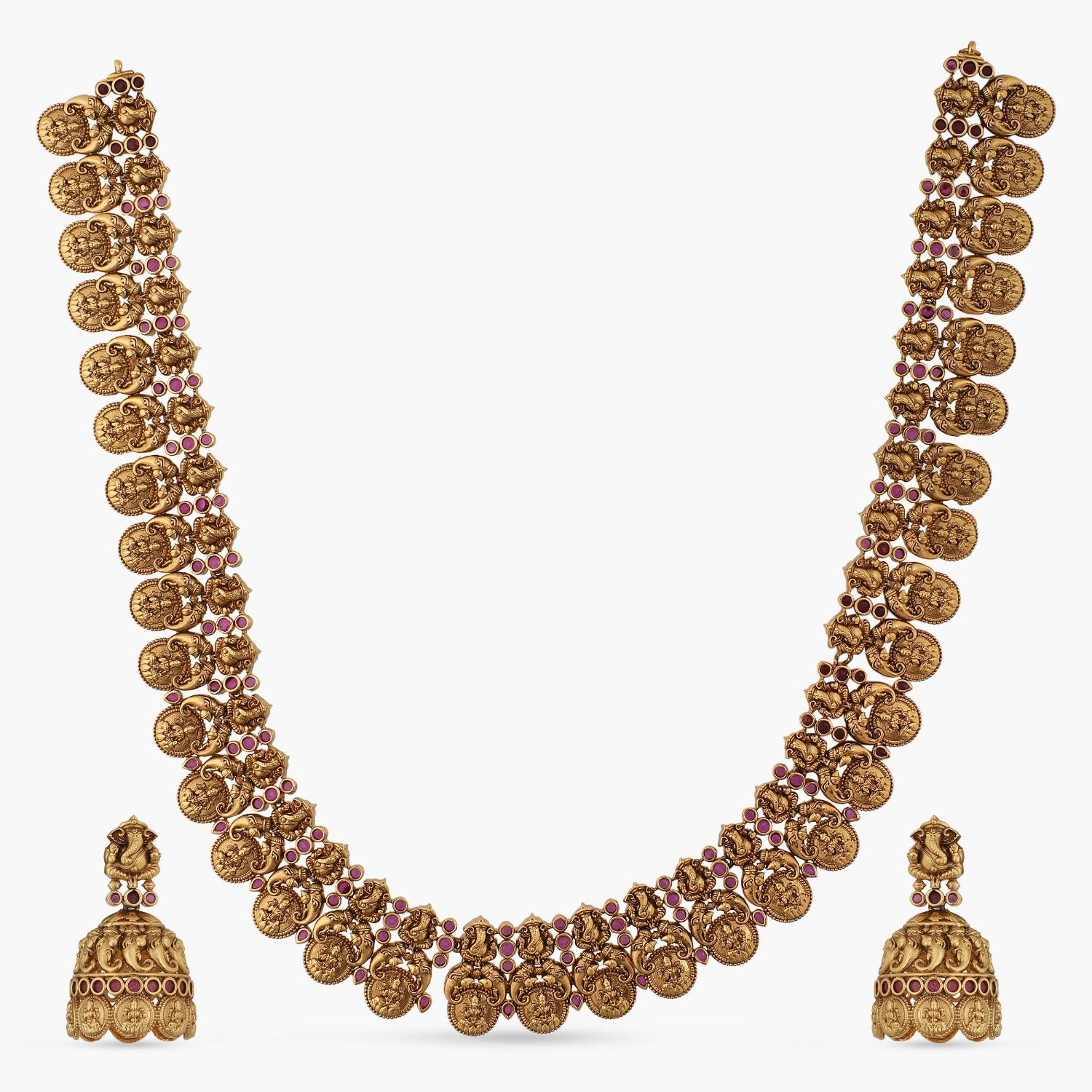 Nakshi Temple Antique Long Necklace Set