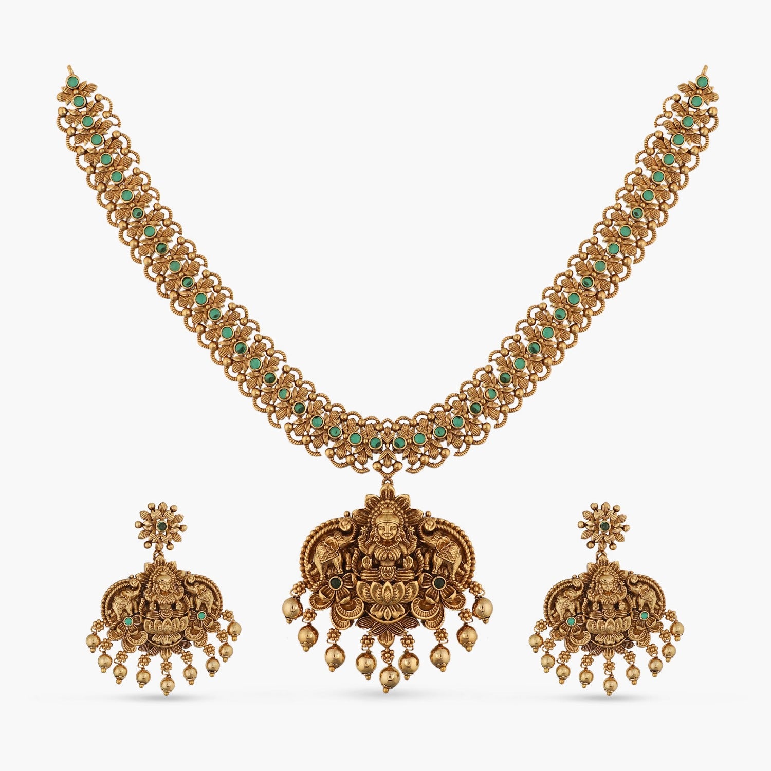 Elephant Classic Nakshi Antique Necklace Set
