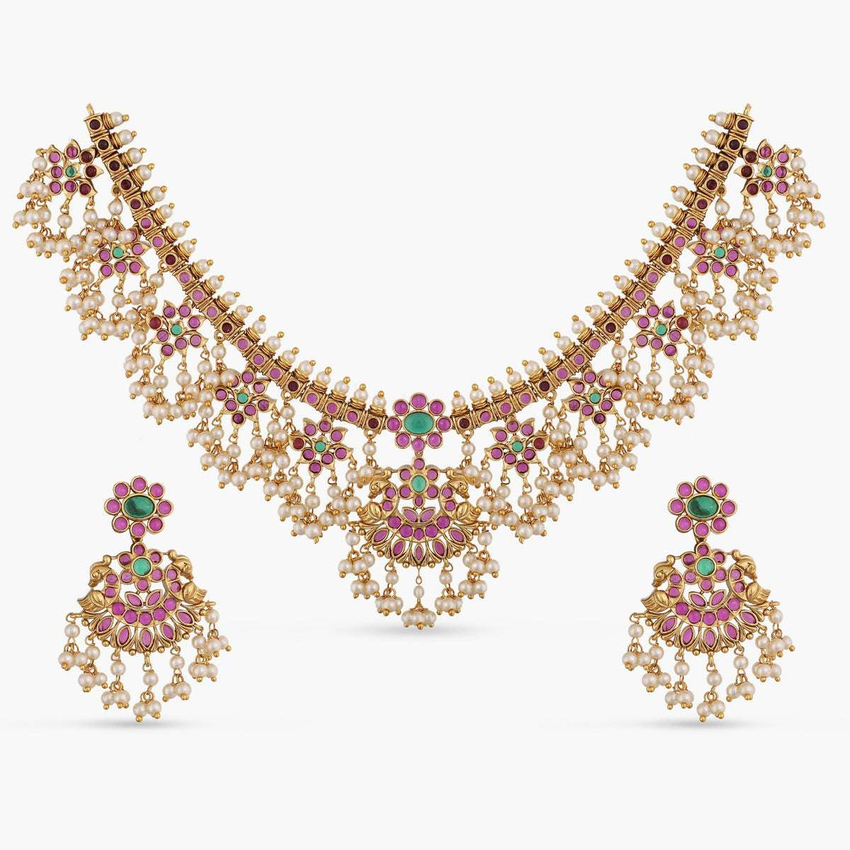 Classic Pearls Guttapusalu Antique Necklace Set