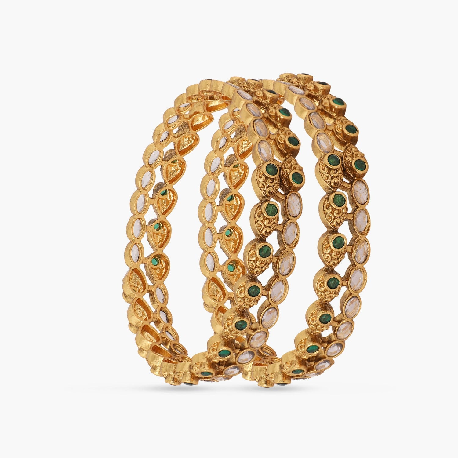 Two Bangles Shop Classic Two-Layer Antique Bangles | Tarinika Jewelry