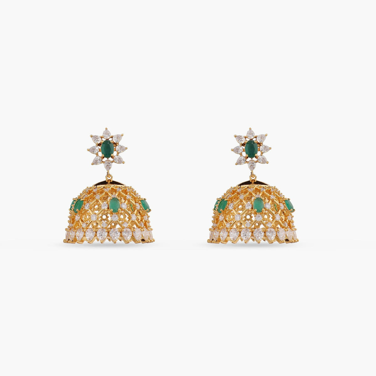 Floral Filigree Nakshatra CZ Necklace Set