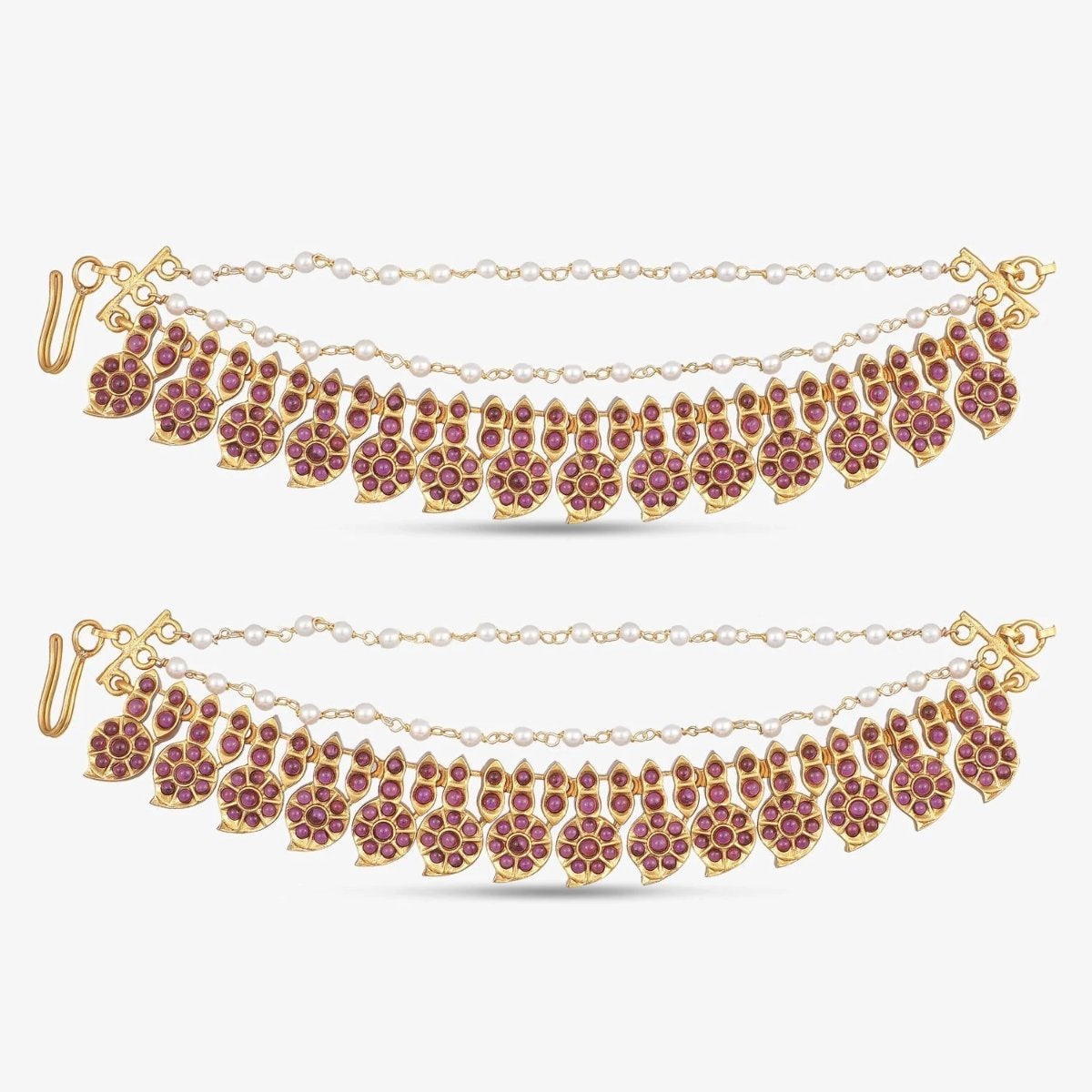 TARINIKA Gitika Antique Ear Chain Indian Jewelry