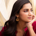 Classic Two layered Antique Chandbali Earrings