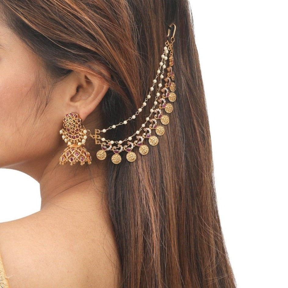 Buy DESTINY JEWEL'S Gold Plated Long Chain Stone Decor D Letter Korean  Earrings For Women & Girls Cubic Zirconia Alloy Earring Set () Online at  Best Prices in India - JioMart.