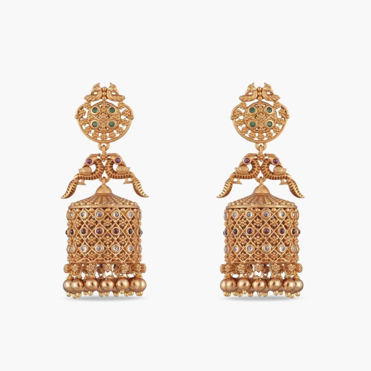 Dhvani Antique Jhumka Earrings