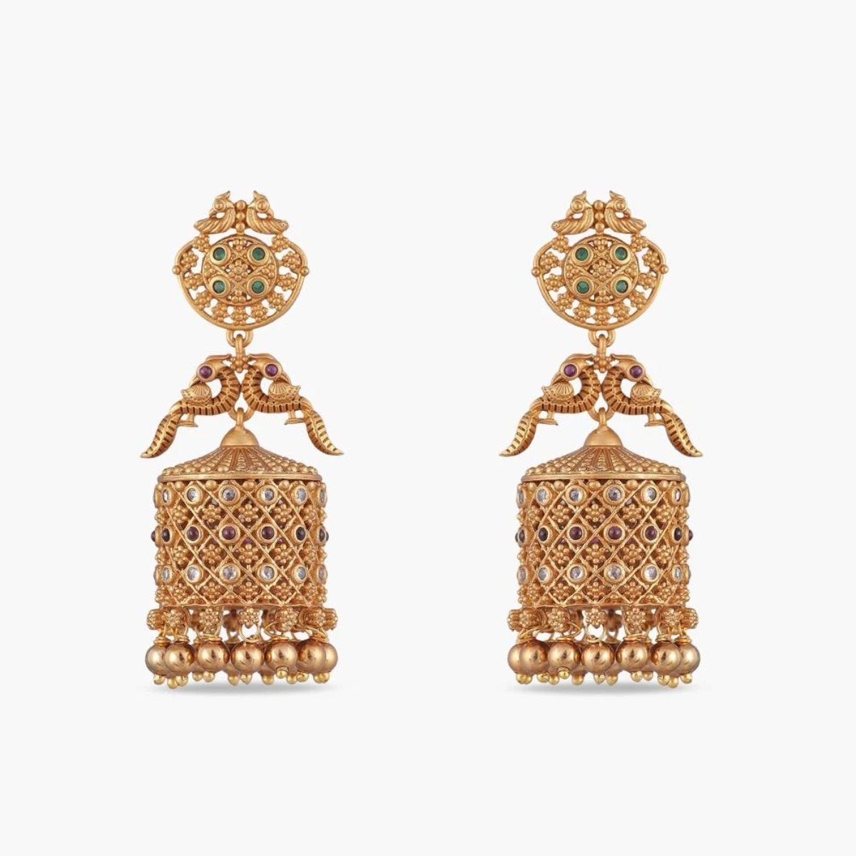 Dhvani Antique Jhumka Earrings