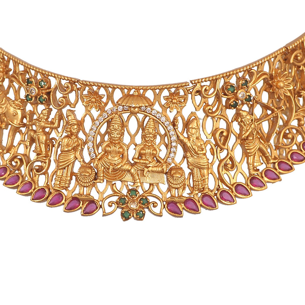 A Simple Antique Gold Choker Necklace For A Minimalista | South Indian  Jewels