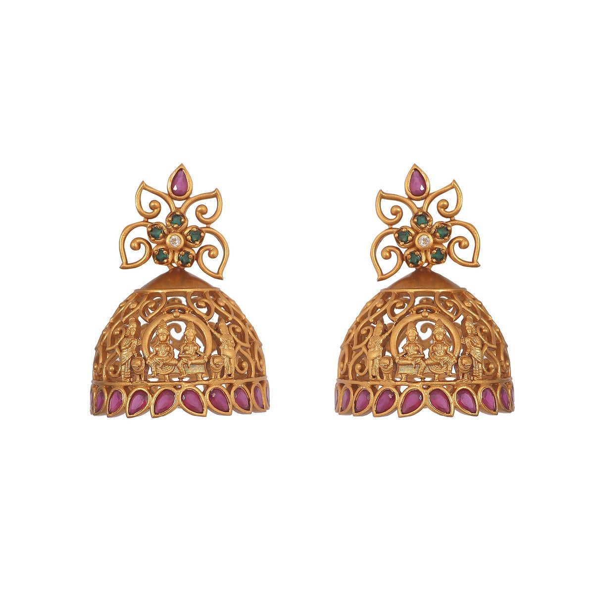 Geometric Design Gold Plated Silver Earring - Earrings - FOLKWAYS