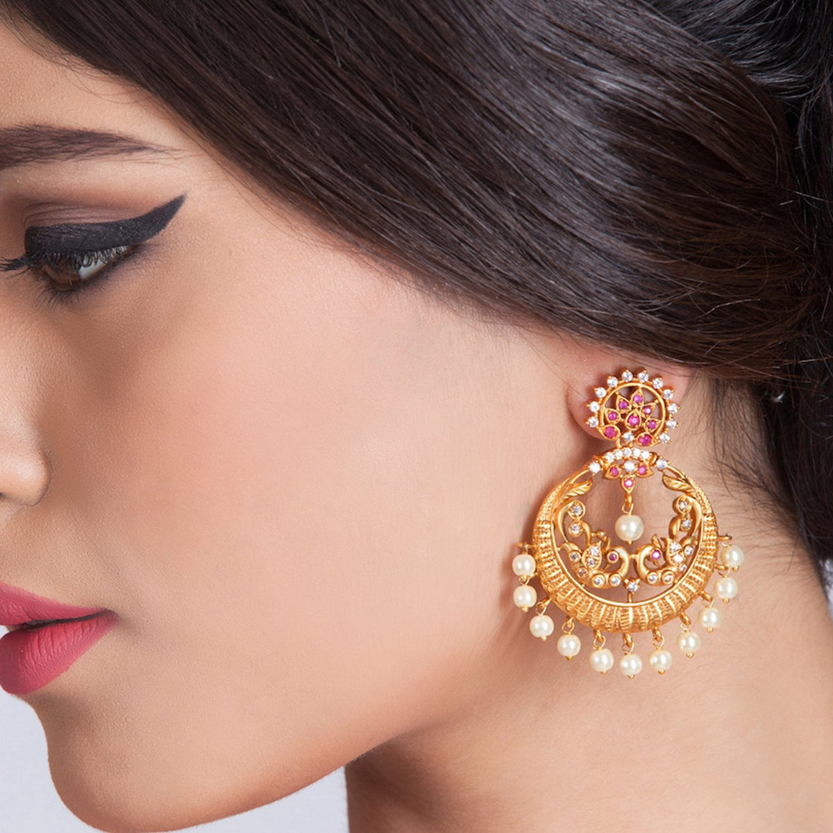 Vyoma Antique Chandbali Earrings