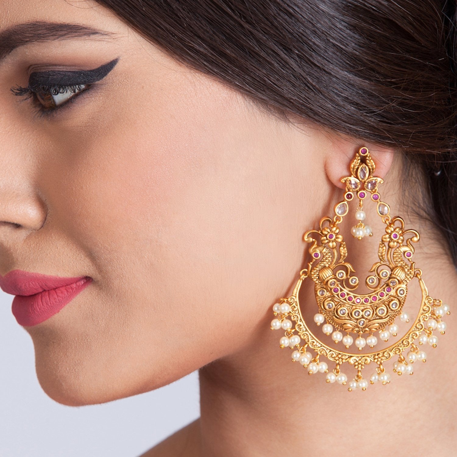 Chandbali Earrings | 22k Gold | Gold Plated Silver