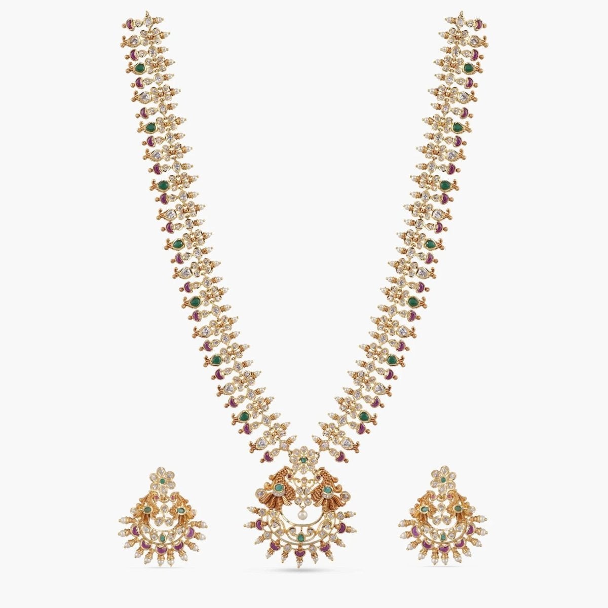 Alisha Nakshatra CZ Long Necklace Set