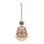 Antique Gold Plated Viksha Maang Tika