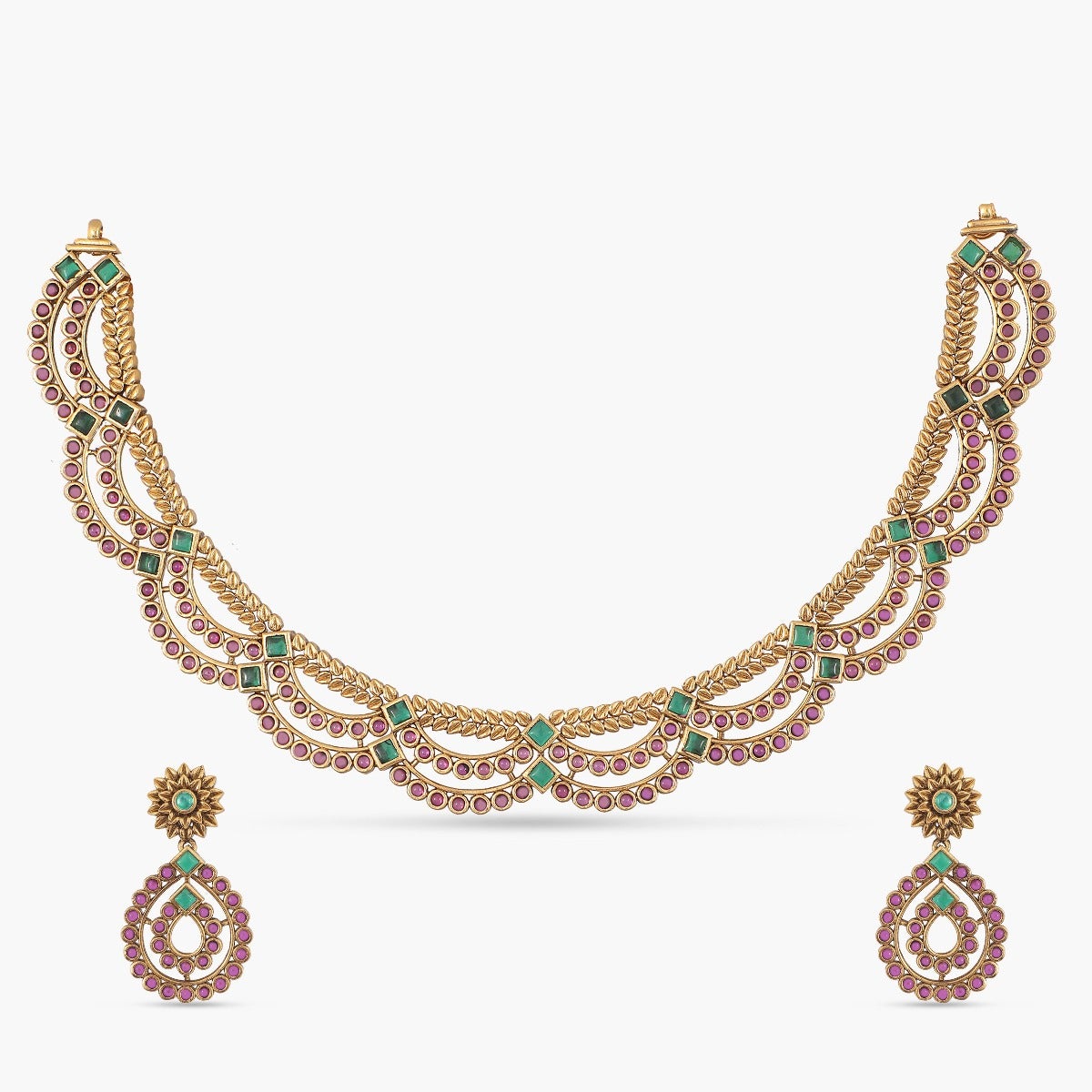 Nerissa Antique Simple Necklace Set