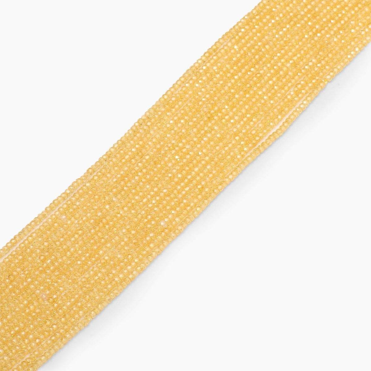 Yellow Faceted Cubic Zirconia Beads- Sold Per Strand