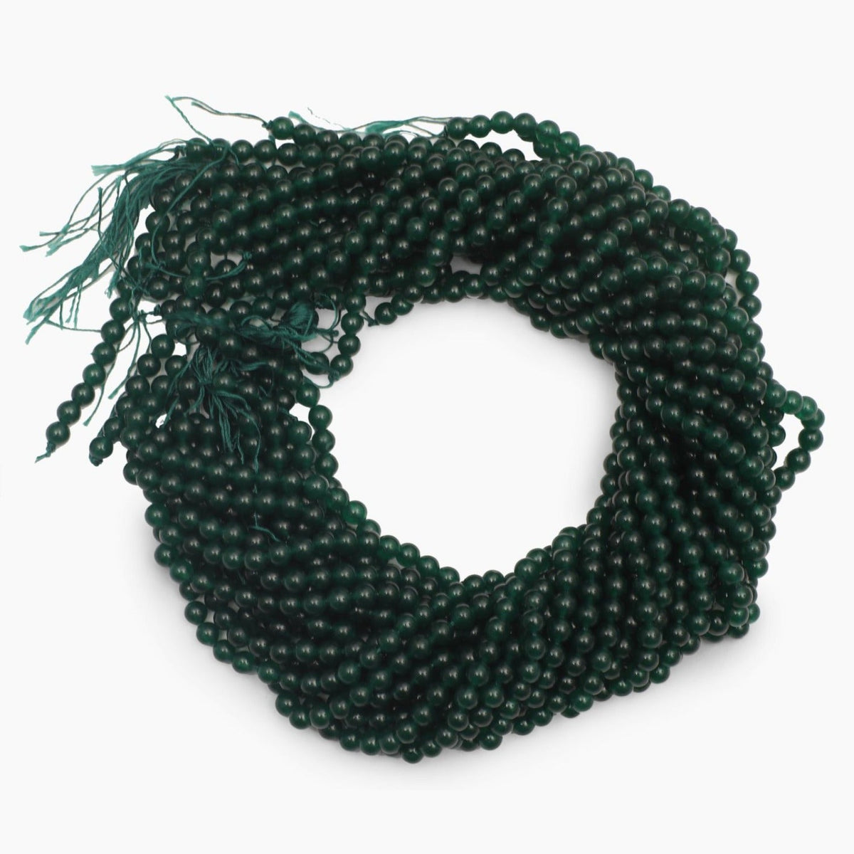 Green Jade Dyed Quartz 5mm Beads- Sold Per Strand