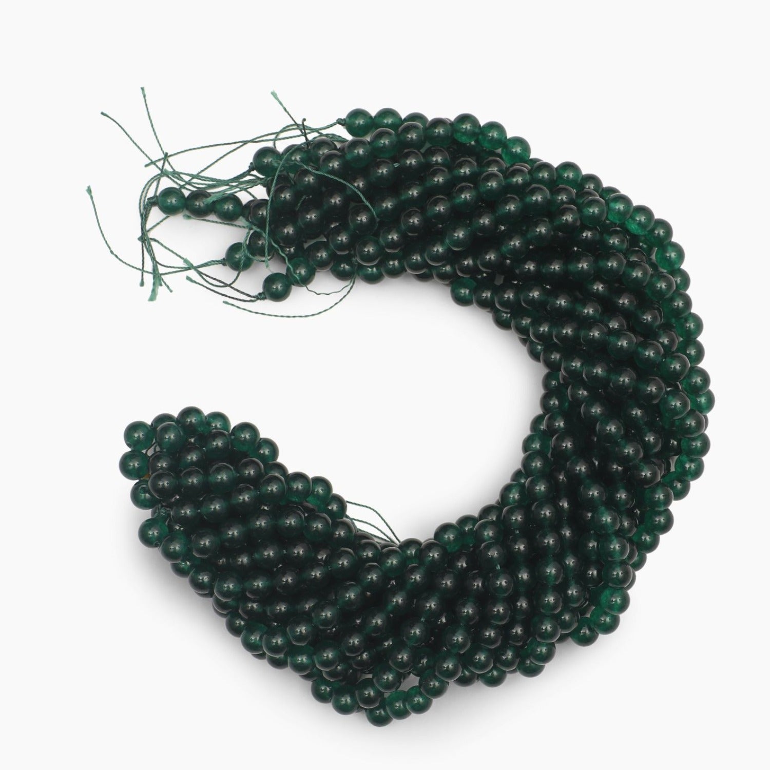 Green Jade Dyed Quartz 8mm Beads- Sold Per Strand