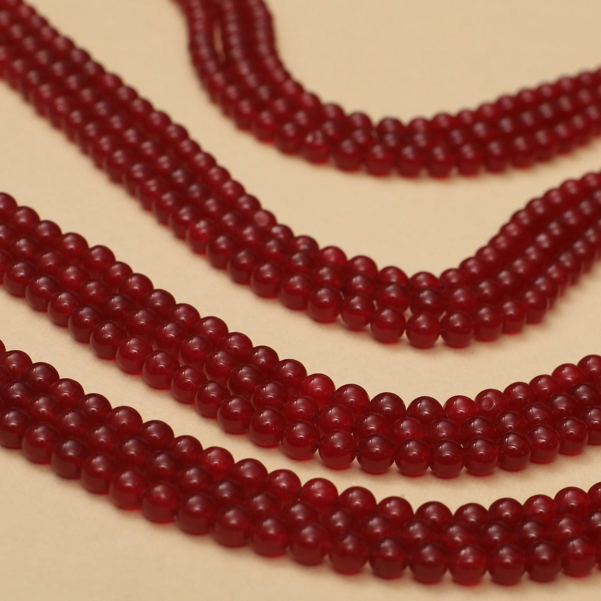 Red Jade Dyed Quartz 8mm Beads- Sold Per Strand