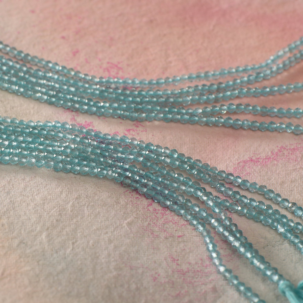 Sky Apatite Blue Diamond Cutting Beads-Sold Per Strand