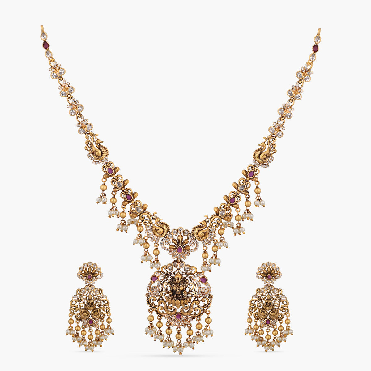 Madhuri Antique Necklace Set 