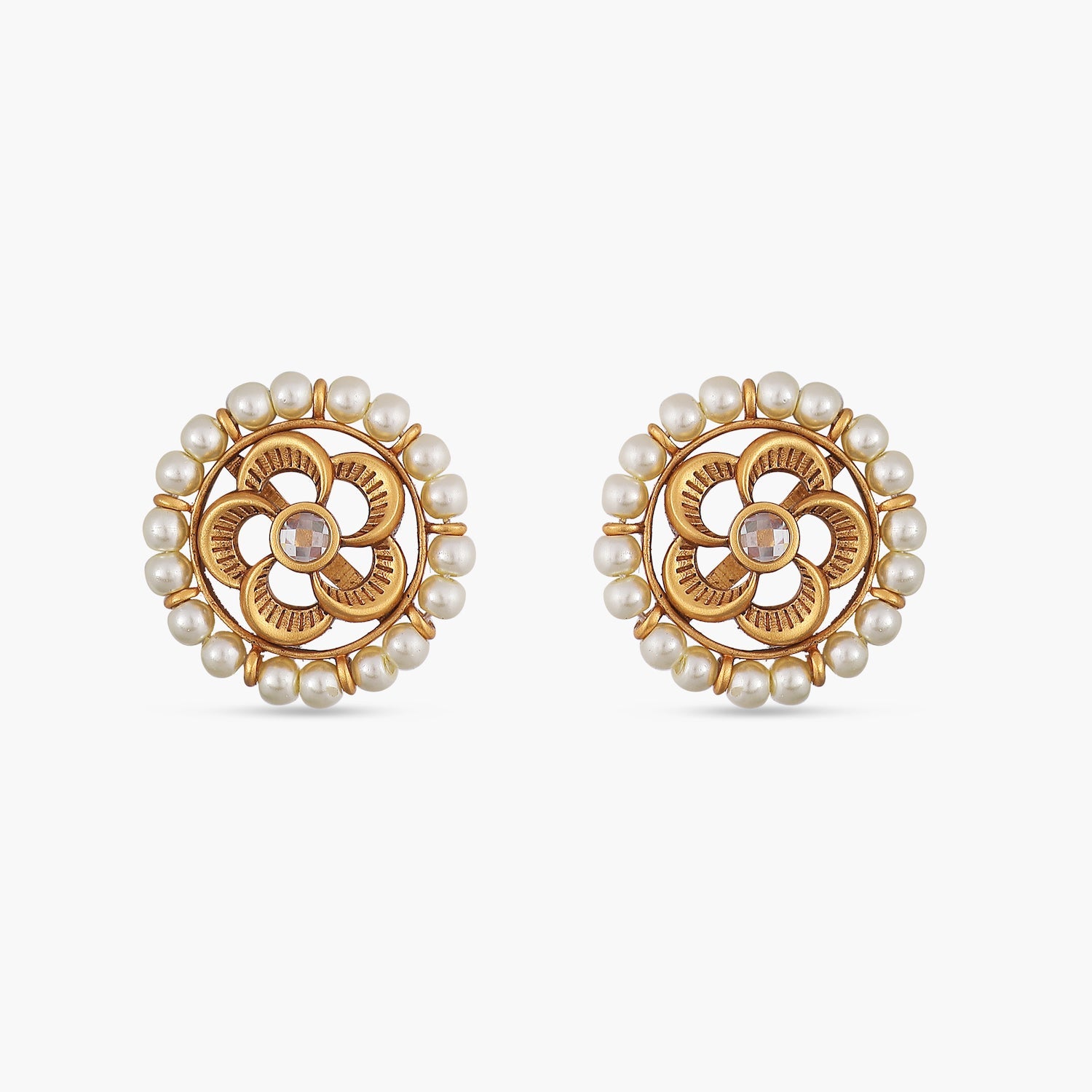 Pearl Floral Antique Earrings 