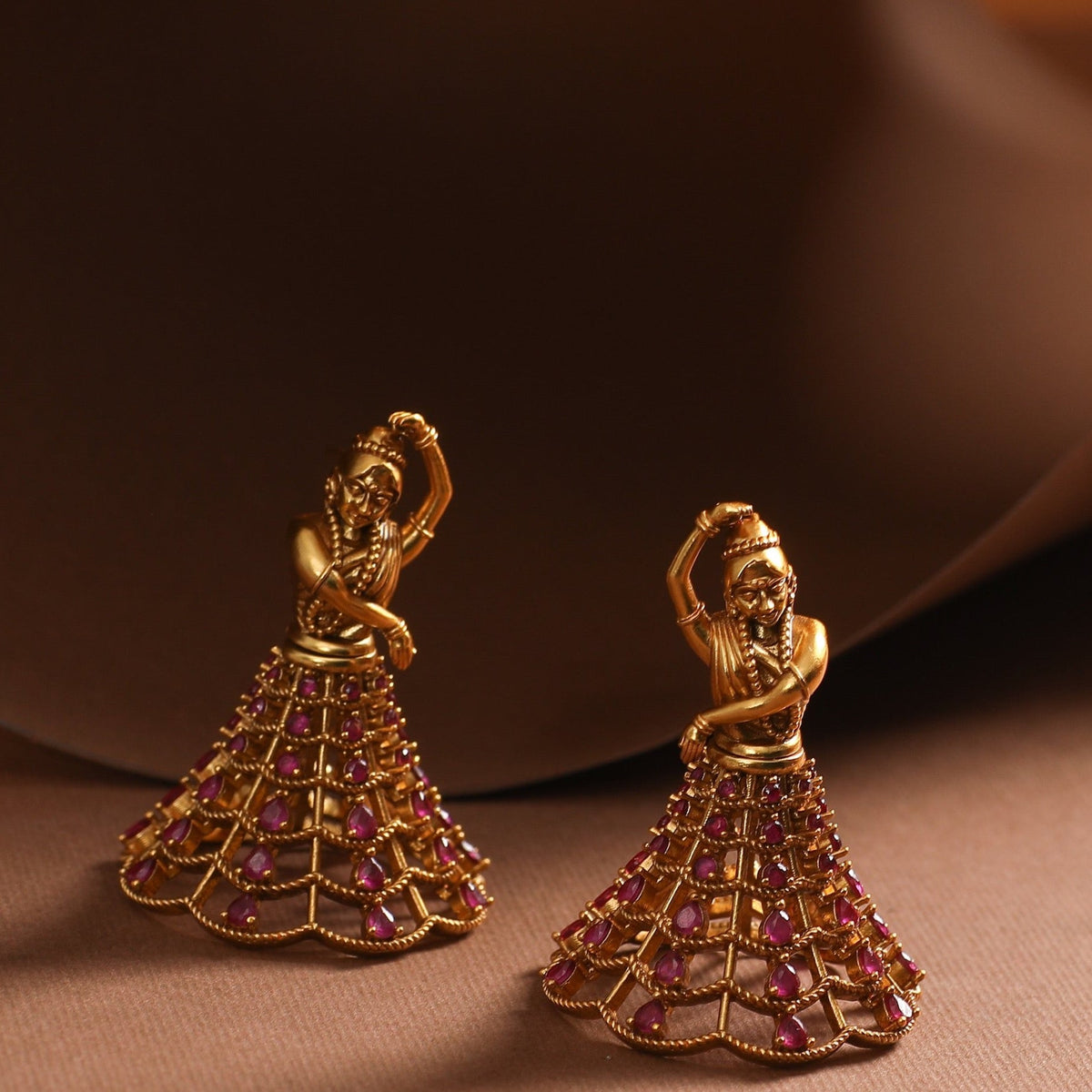 Dancing Lady Antique Earrings 