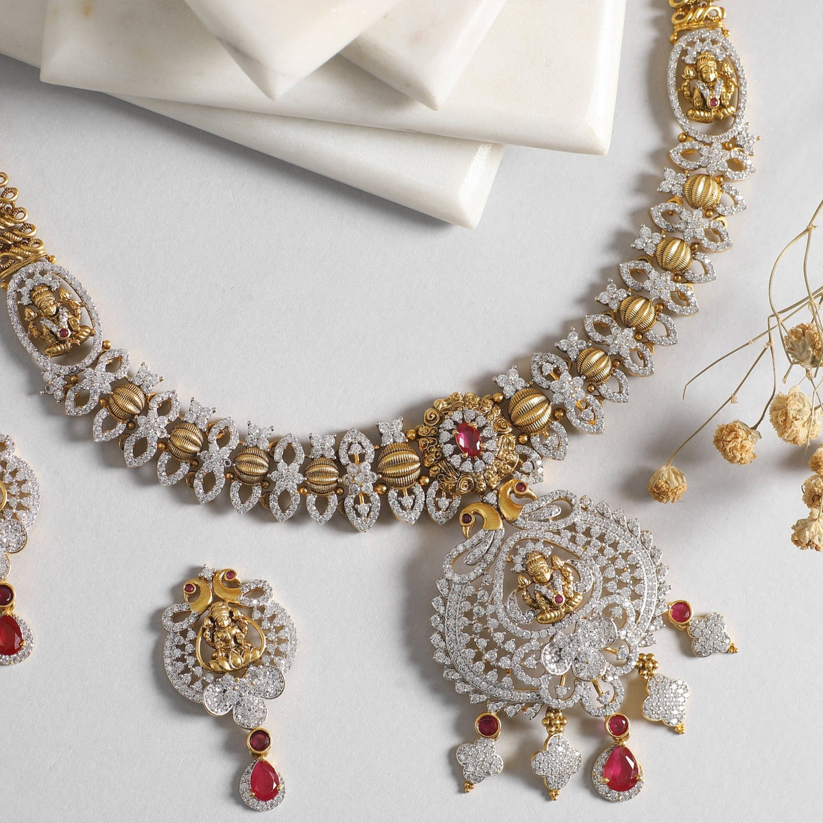 Swara Antique Long Necklace Set