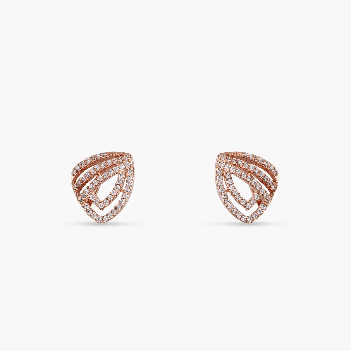Triangle Delicate CZ Earring Studs