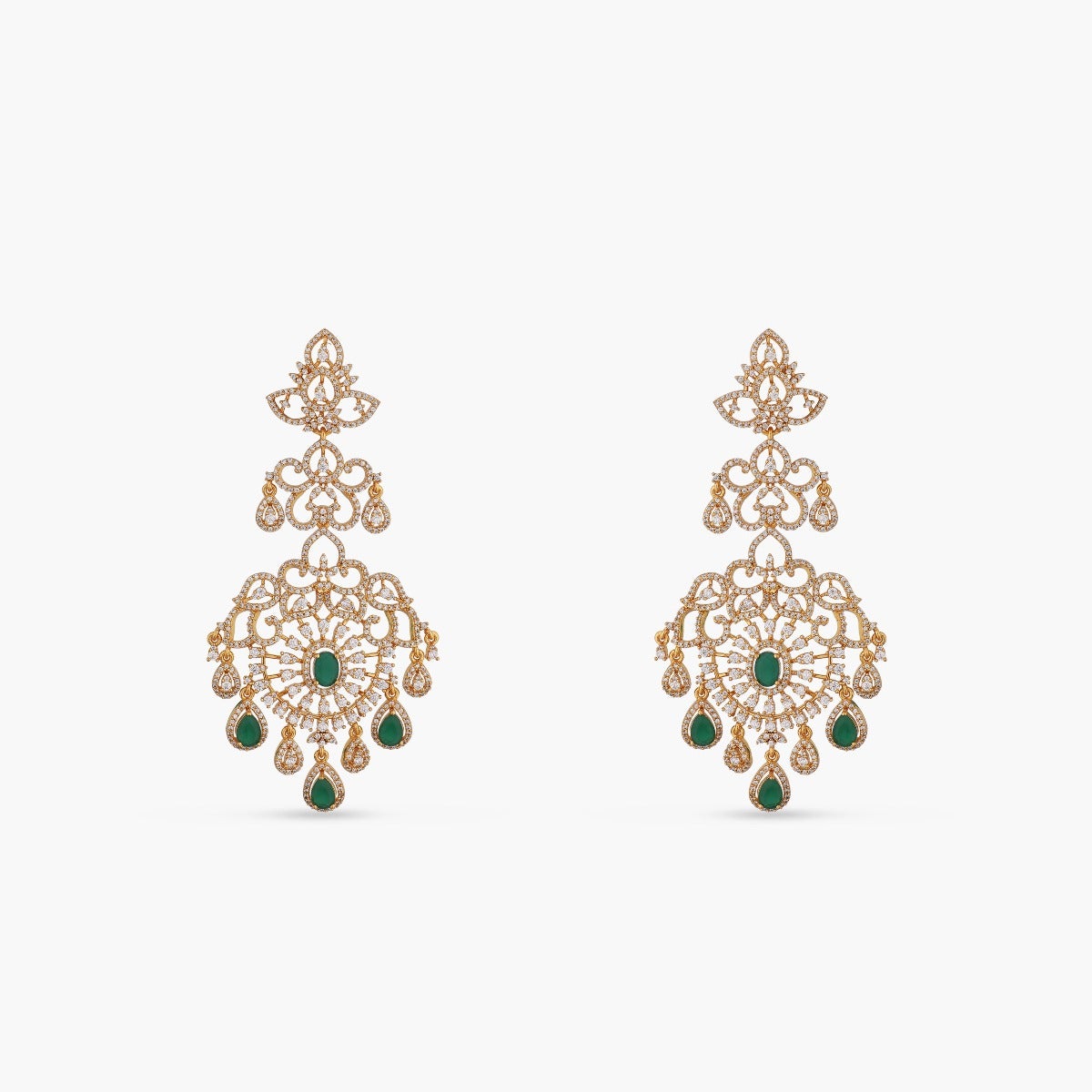 Grand Royal CZ Chandlier Earrings
