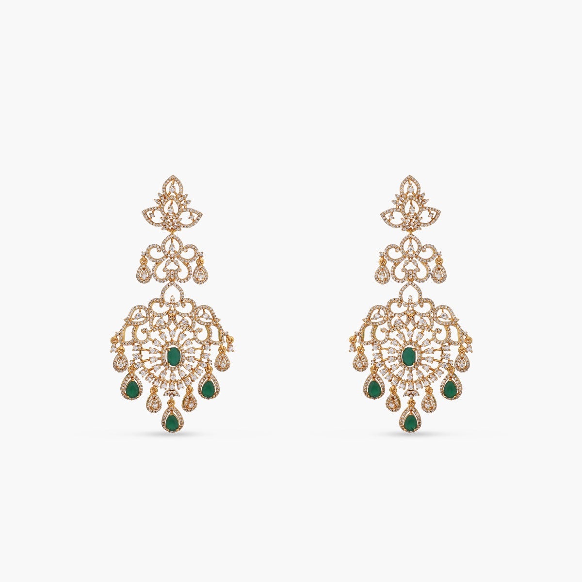 Grand Royal CZ Chandlier Earrings