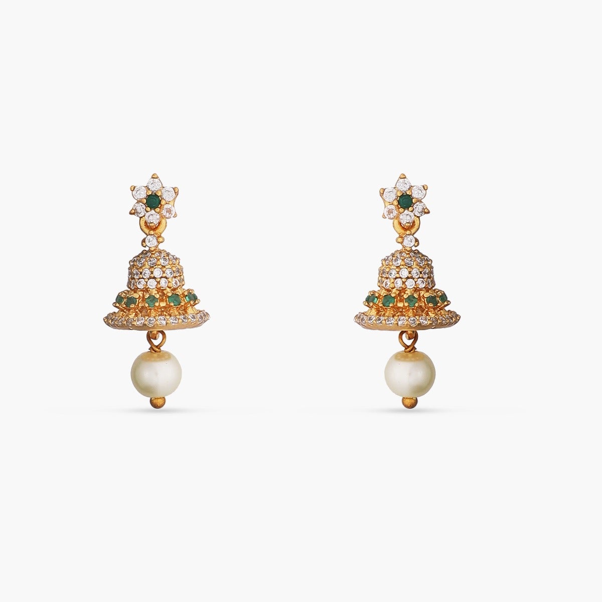 Mini CZ Jhumki Earrings