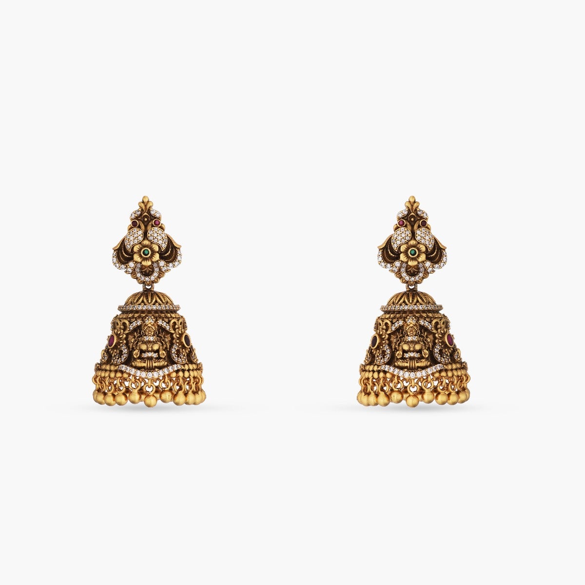 Buy Priyaasi Grey Metal Gold Plated Floral Long Drop Jhumka Earrings For  Women Online at Best Prices in India - JioMart.