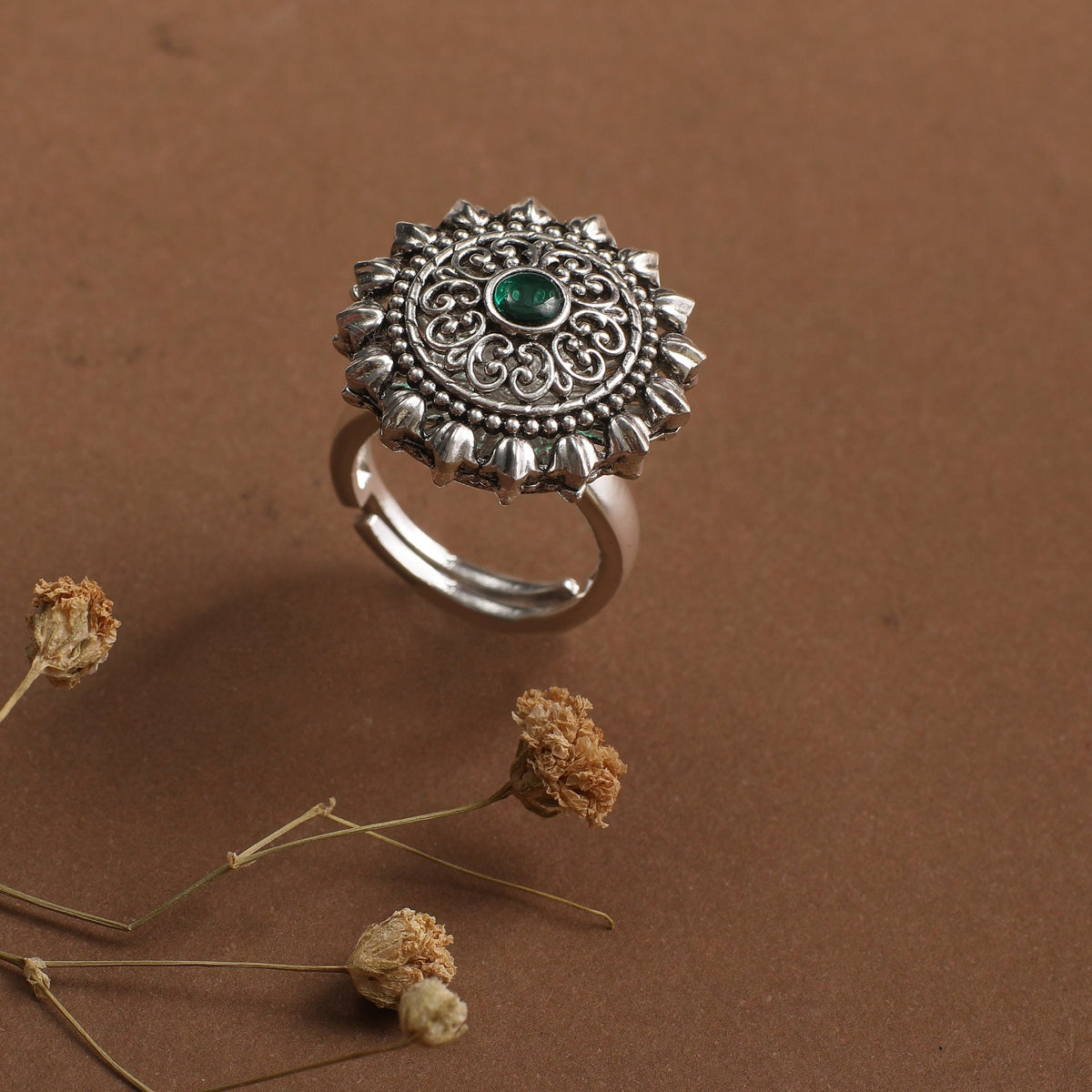 German Silver Oxidized Afgani Adjustable Finger Ring, Size: Free Size at Rs  80 in Jaipur