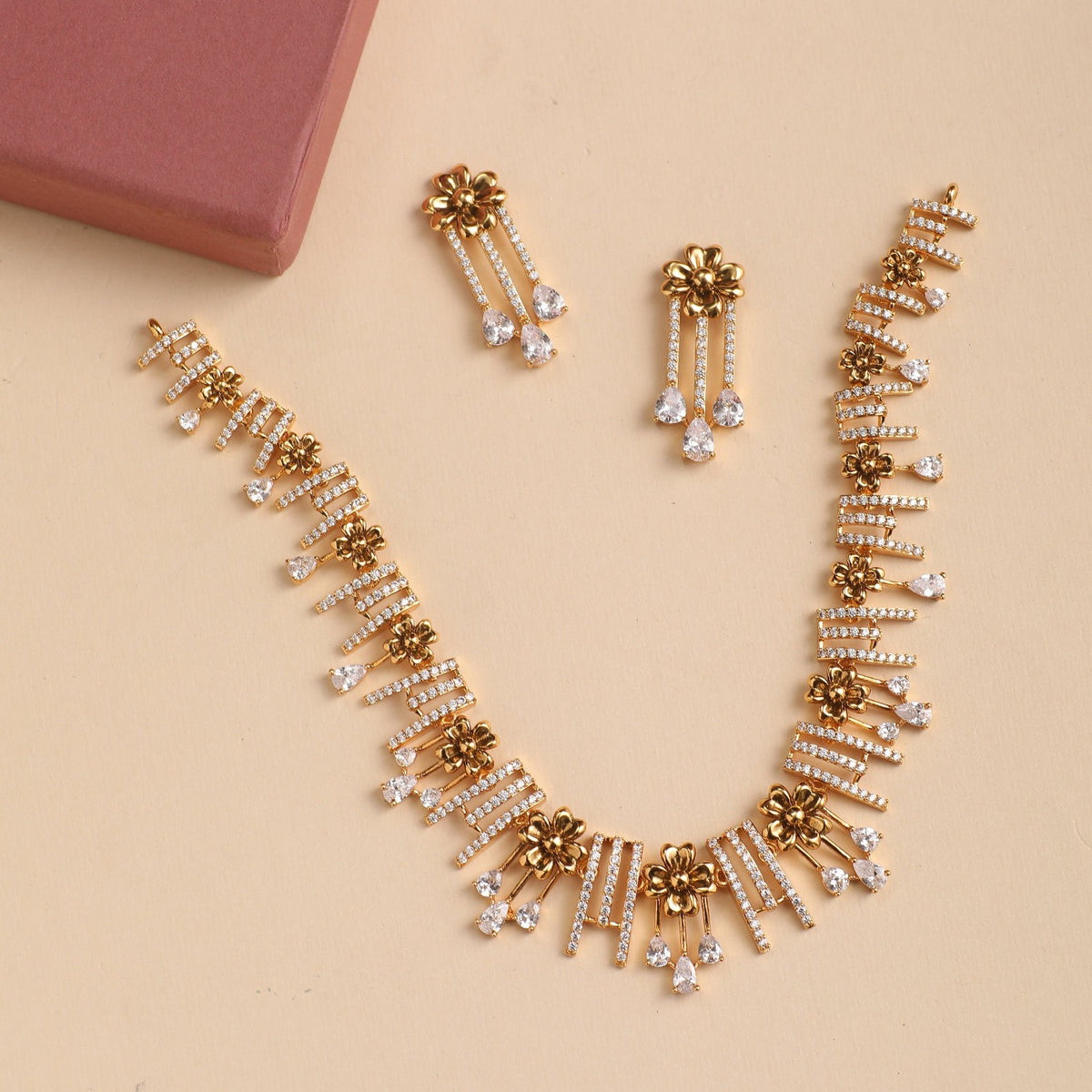 Marigold Delicate CZ Necklace Set