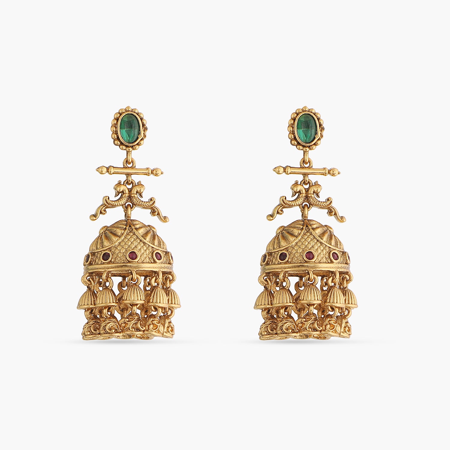 Buy Gold Antique Lakshmi Jhumka Earrings - Sonal Fashion Jewellery - Sonal  Fashion Jewellery