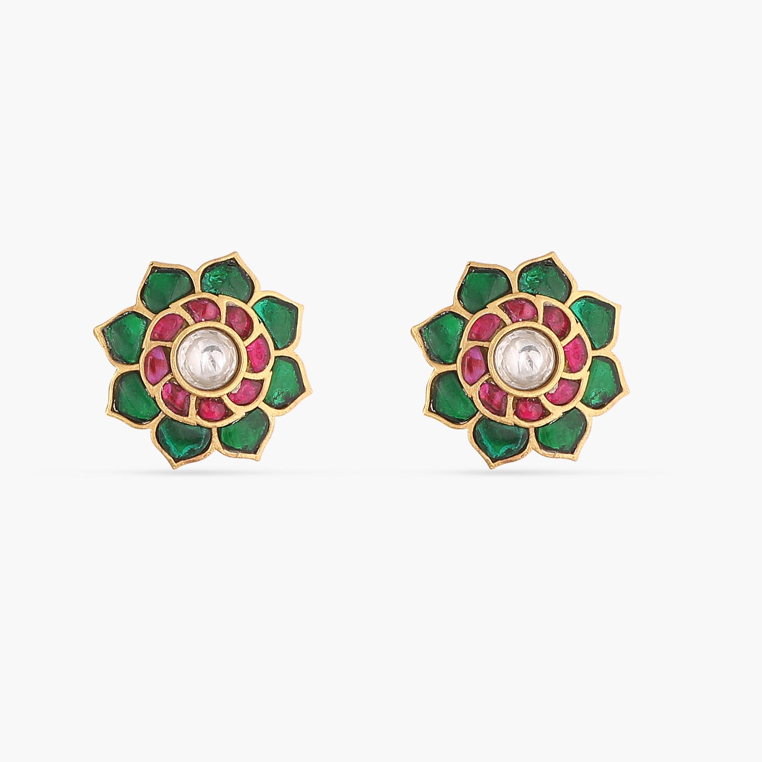 Padmika Kempu Jadau Stud Earrings