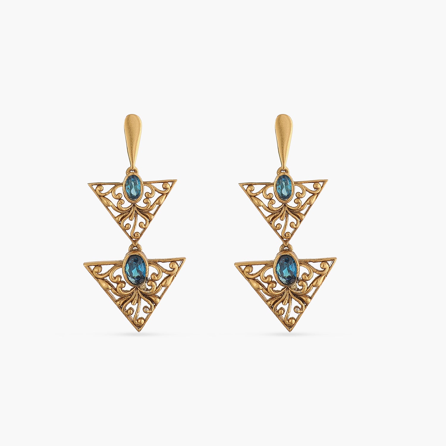Triangle Classic Antique Drop Earrings