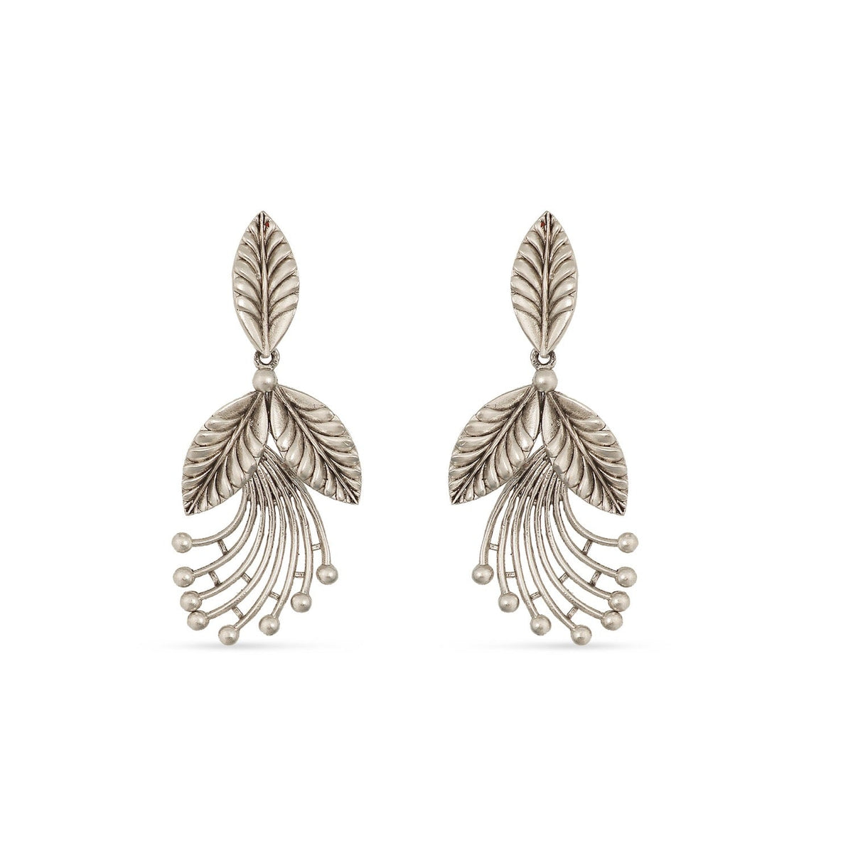 Parnal Leafy Statement Earrings 