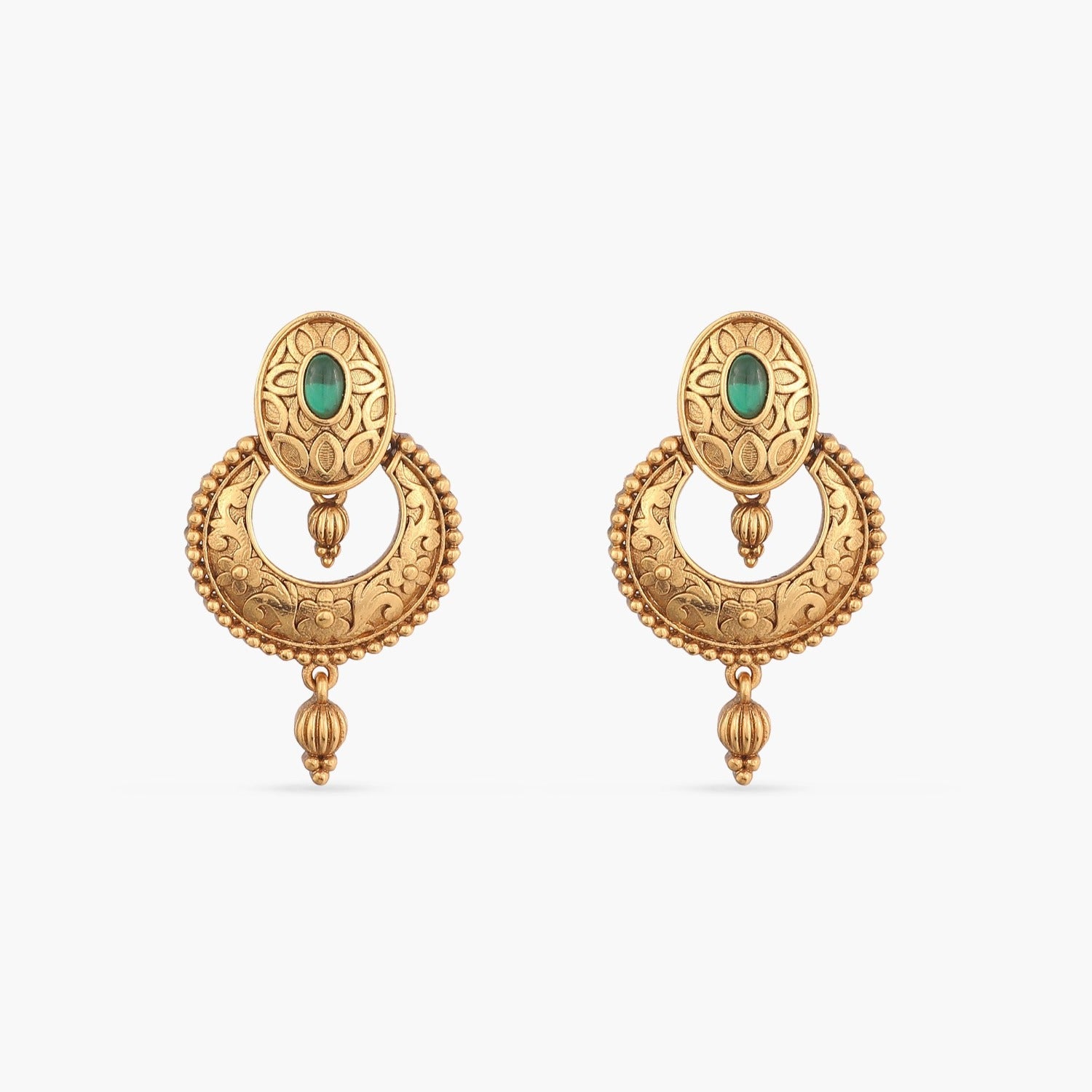 Azba Statement Antique Chandbali Earrings