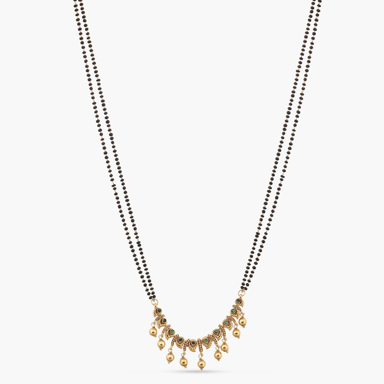 Buy the Mens Black Onyx Beaded Long Necklace | JaeBee Jewelry