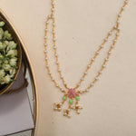 Jalaja Center Lotus Motif Pearl Neacklace 