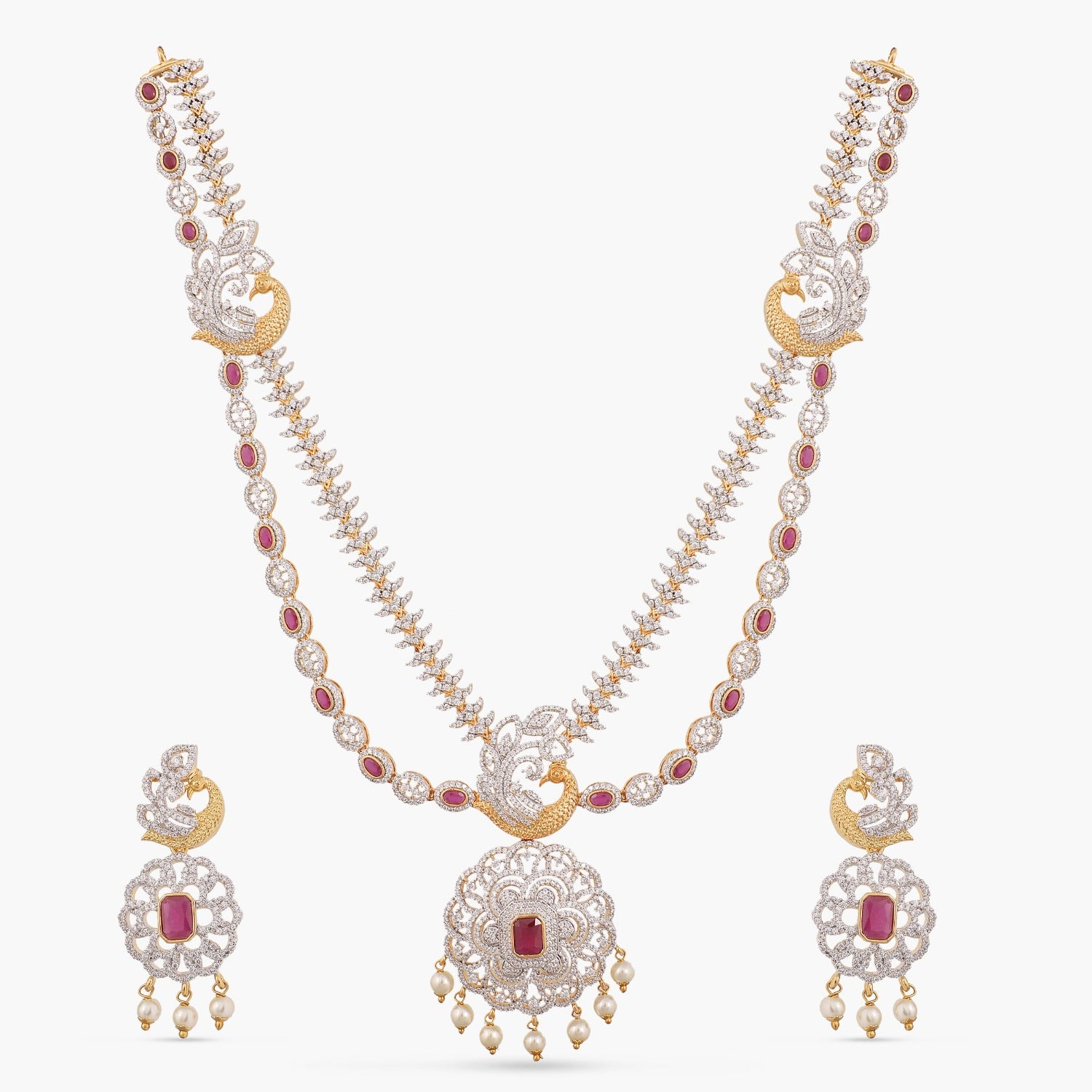 Kuheli Nakshatra CZ Layered Necklace Set
