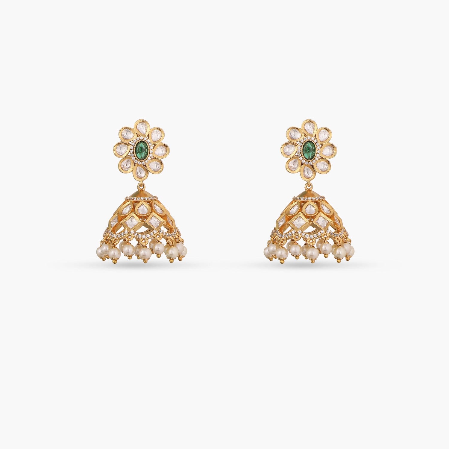Sonia Kundan Jhumka Earrings