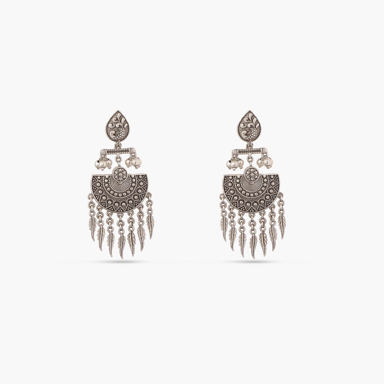 Women's Copper Drop Earrings in Silver | Oxidized silver earrings, Online  earrings, Silver earrings studs