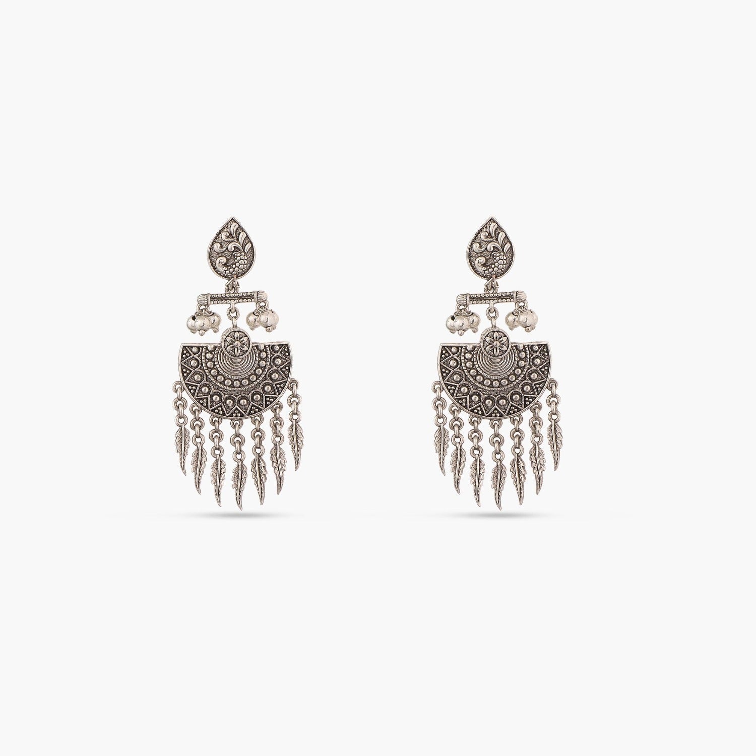 Maati Dream Catcher Antique Oxidized Earrings