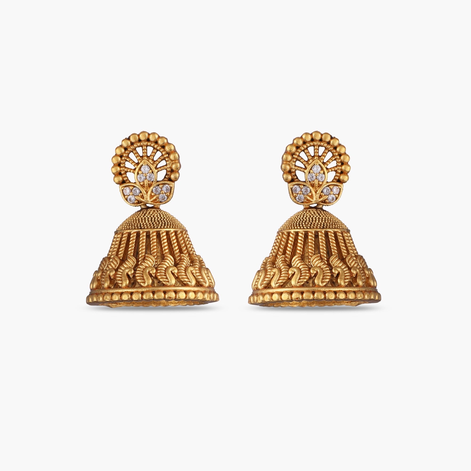 Nila Antique Jhumka Earrings