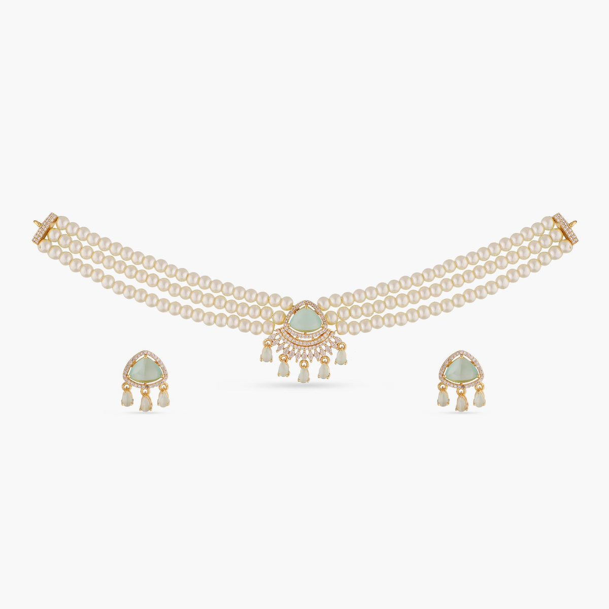 Bella Nakshatra CZ Pearl Choker Set