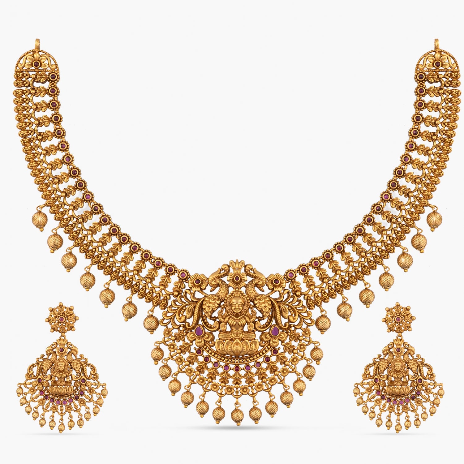 Tarinika Varda Antique Necklace Set Indian Jewelry