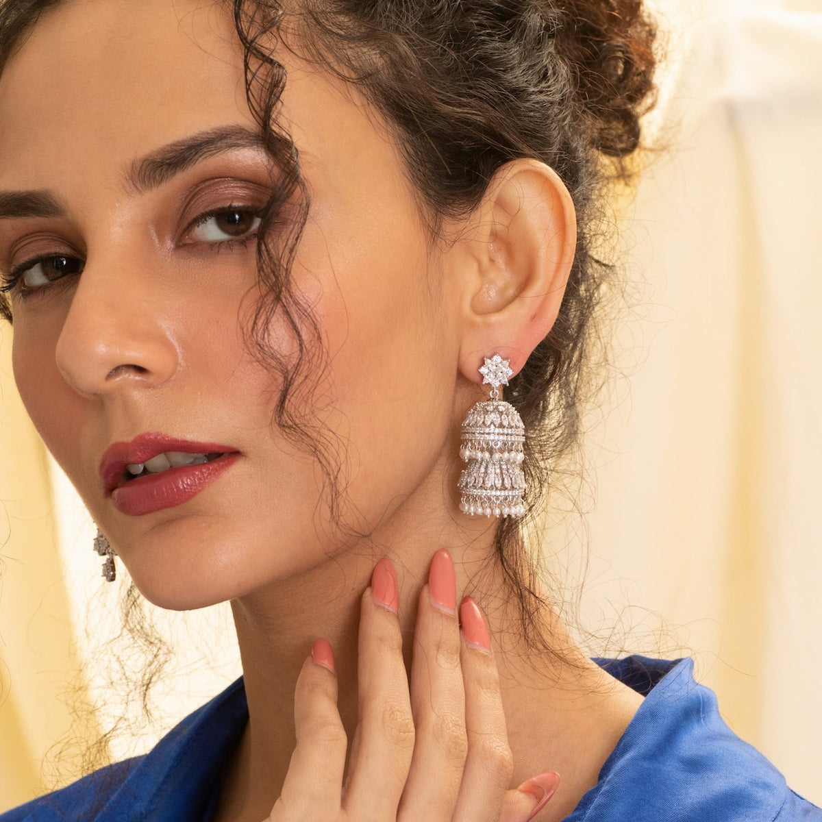 Brilliance Two Layer Jhumka Earrings