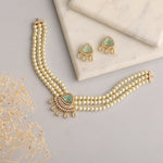 Bella Nakshatra CZ Pearl Choker Set