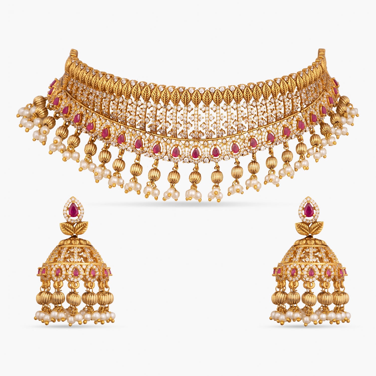 Anjla Delicate CZ Choker set